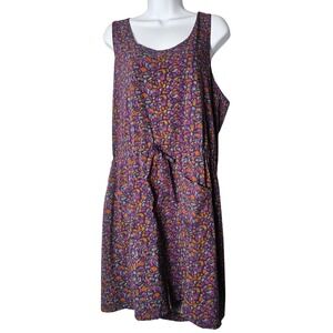 Toad&Co Livvy Dress Acai Kaleidoscope Print Purple L NEW Travel Sustainable Eco